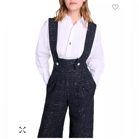NWT Maje
Pitella Tweed Jumpsuit size 40 black women’s - Picture 2 of 13